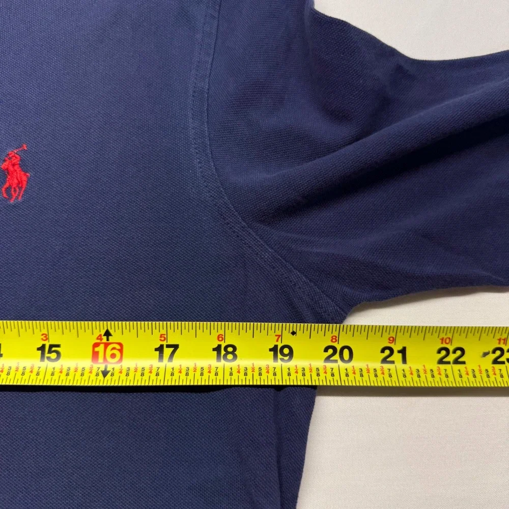 Polo Ralph Lauren Featherweight Mesh Shirt S Navy Blue Mens Long Sleeve Preppy